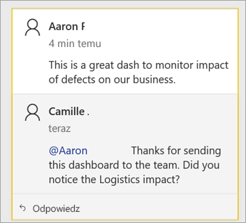 Screenshot showing a comment from Lee and a colleague’s response.