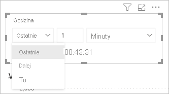 Screenshot showing time period options for a filter card.