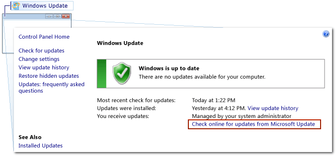 Usługi Windows update
