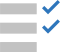 Checklist icon with two checkmarks.