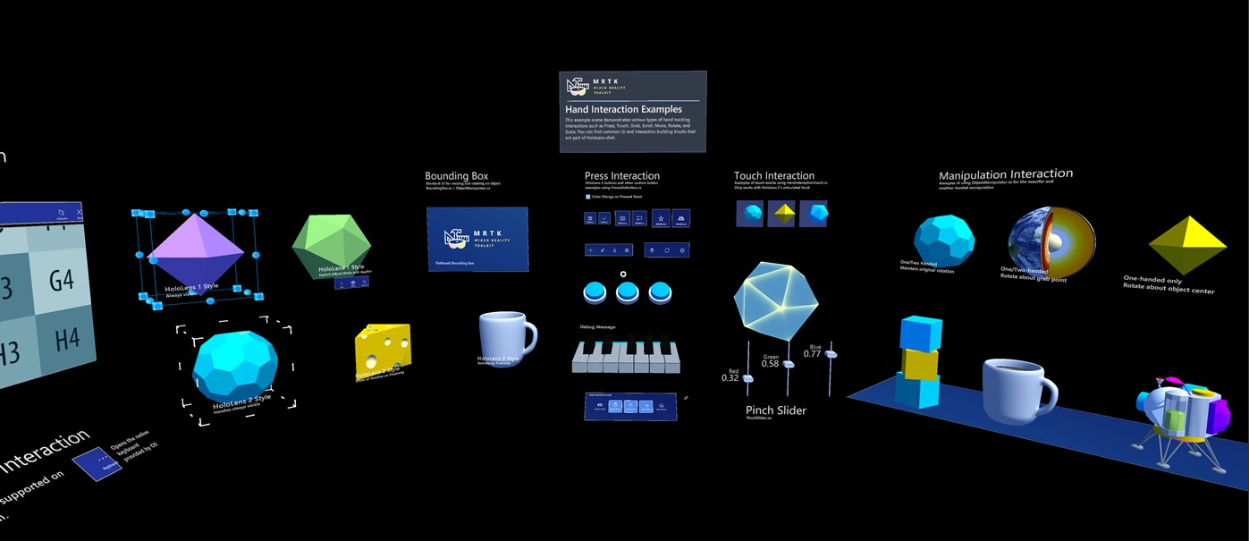 Mixed reality toolkit 3D objects