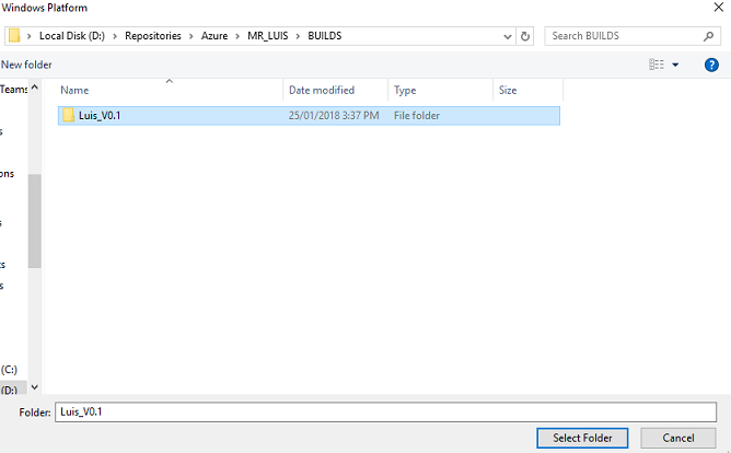  kompilacji) Select Builds Folder (Wybieranie folderu kompilacji)
