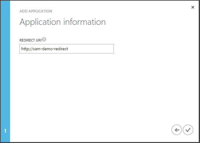 On the final screen, provide a Redirect URI that is unique to your application as it will return to this URI when authentication is complete
