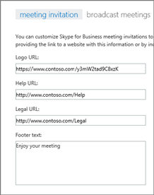 Veja como pode ser quando você concluir o formulário para personalizar seus convites de reunião.