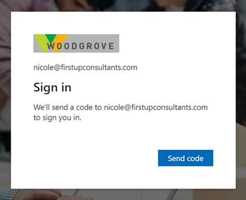 Captura de tela mostrando o botão Enviar código.