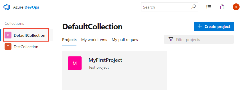 Captura de tela da lista de projetos.