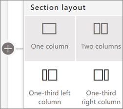 Imagem das opções de layout da seção