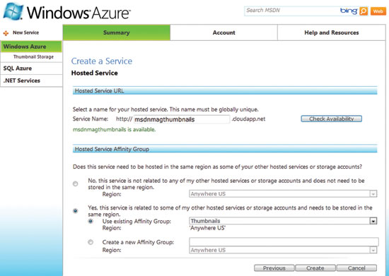 image: Running a Service on Azure