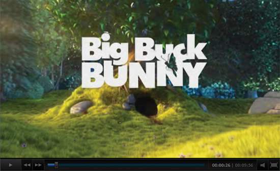 image: The SMF Player and the Big Buck Bunny Video