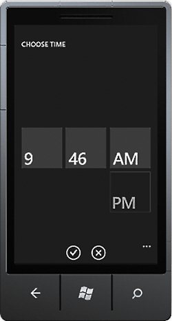image: Windows Phone 7 Time Picker