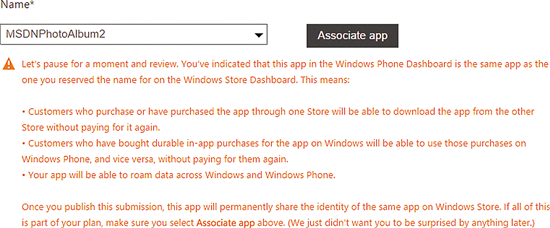Vincular um aplicativo do Windows Phone Store a um aplicativo do Windows Store