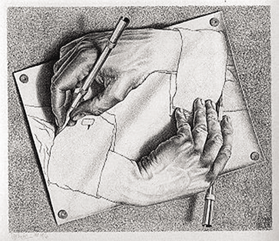 M.C. Escher’s “Drawing Hands”
