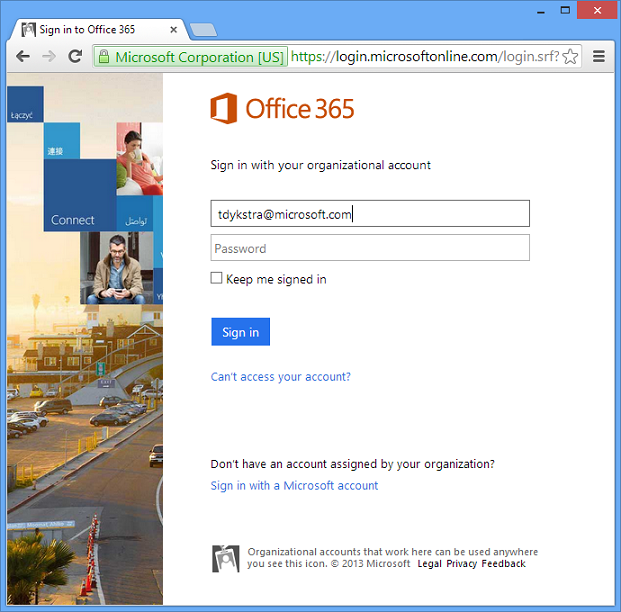 Entrar no Office 365