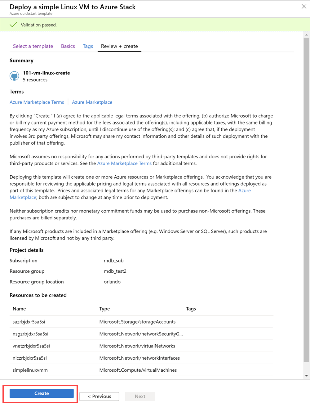 Selecionar assinatura no portal do Azure Stack Hub