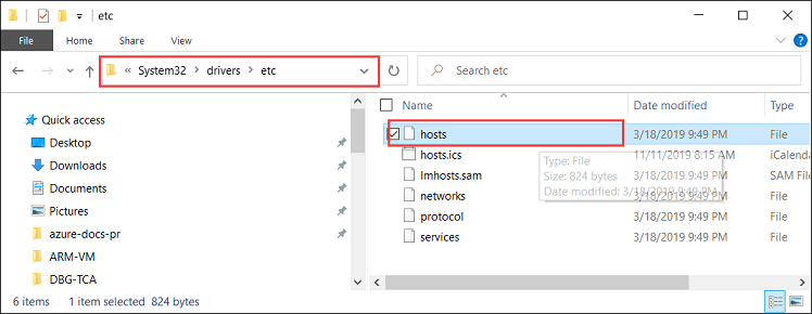 Arquivo hosts do Windows Explorer