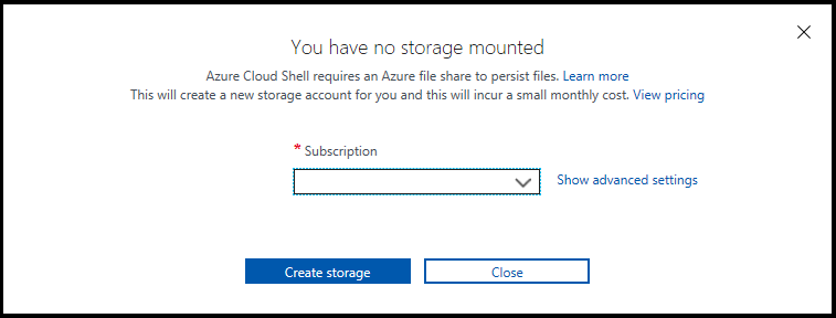 You have no storage mounted