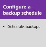 Configurar um agendamento de backup