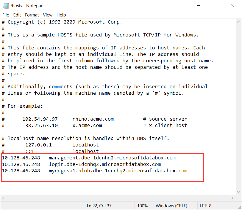 Modificar o arquivo de hosts no cliente Windows