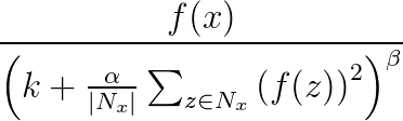 fórmula para estrutura convolucional