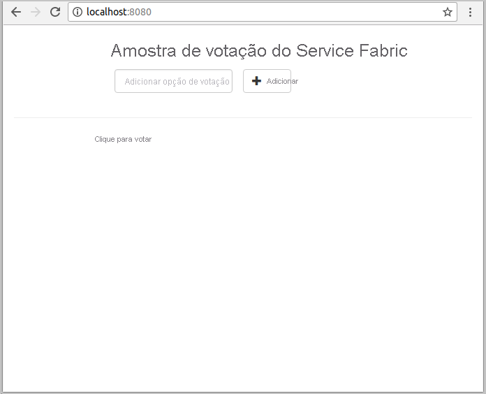 Host local do Azure Service Fabric