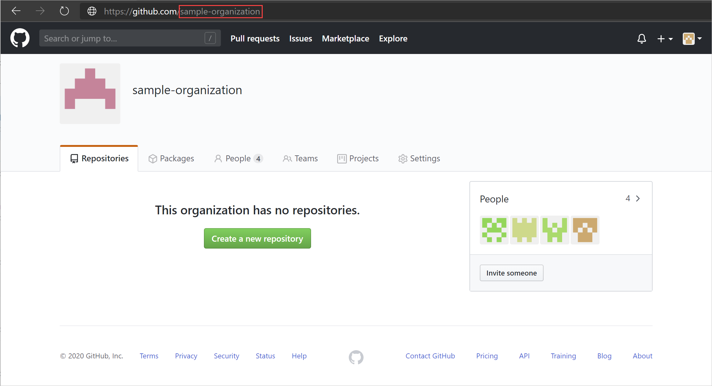 Captura de tela mostrando como obter o nome de logon da organização.