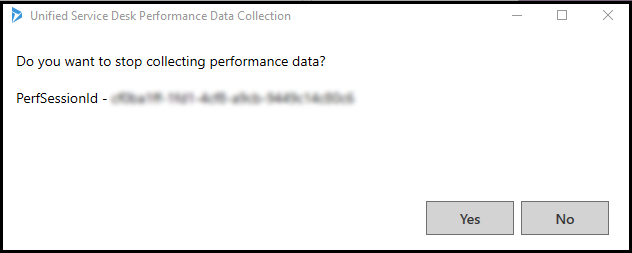 Deseja parar de coletar dados de desempenho?