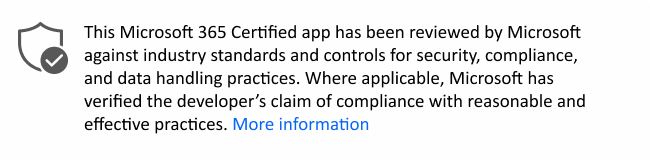 Clique aqui para obter mais informações sobre o programa de aplicativo Certificado pela Microsoft.