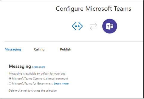 A captura de tela mostra como adicionar o canal do Microsoft Teams.