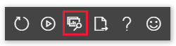 Captura de tela do botão Mostrar exibição de dados, localizado na barra de ferramentas flutuante do cartão circular.
