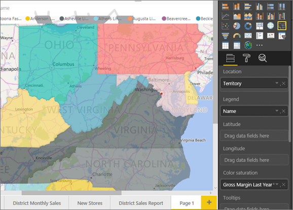Adicionar uma camada de bolhas a um visual do Power BI do Azure Maps -  Microsoft Azure Maps