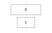Exemplo de padrão horizontalmente centrado.