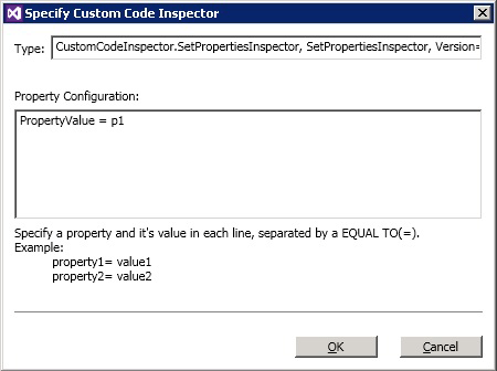 Specify custom code assembly and properties