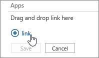 Captura de tela para clicar na opção de link no Microsoft 365.