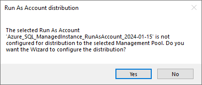 Captura de tela mostrando a confirmação de modificação da conta RunAS.