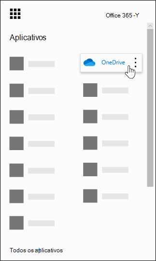 Para acessar o OneDrive do Office.com, os usuários podem acessá-lo no inicializador de aplicativos