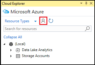 Ícone de configurações de conta do Azure do Cloud Explorer