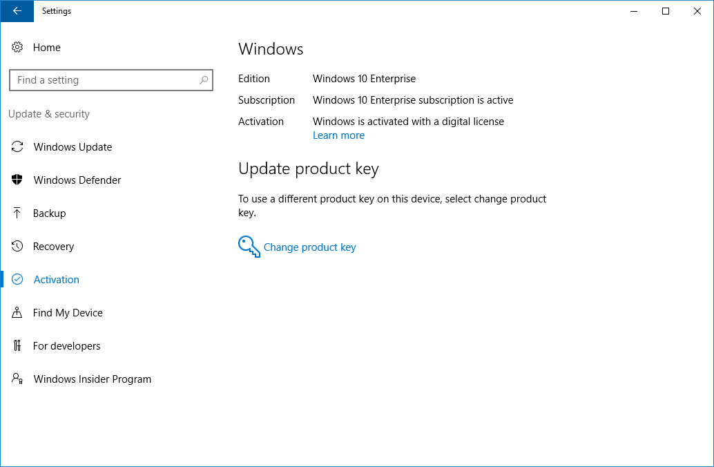 Windows 10 activated and subscription active