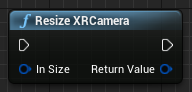 Blueprint da função Redimensionar XRCamera