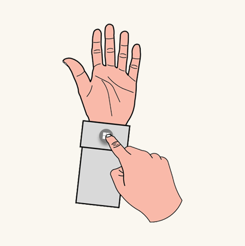 Pressione o ícone de pulso