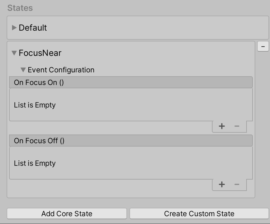 Focus near component in the Inspector