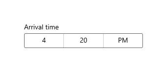 Exemplo de seletor de hora