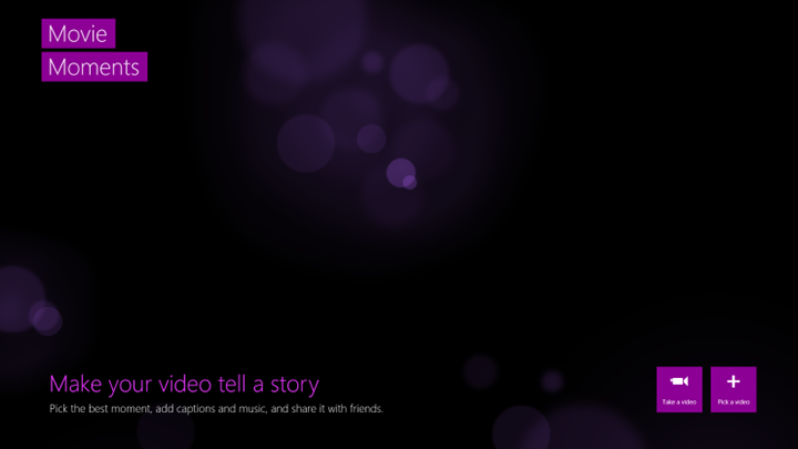 tela de inicialização do aplicativo Editor de Vídeos