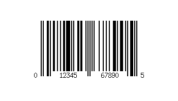 Exemplo de código de barras - UPC A