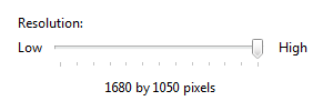 figura do controle deslizante mostrando o número de pixels selecionados 