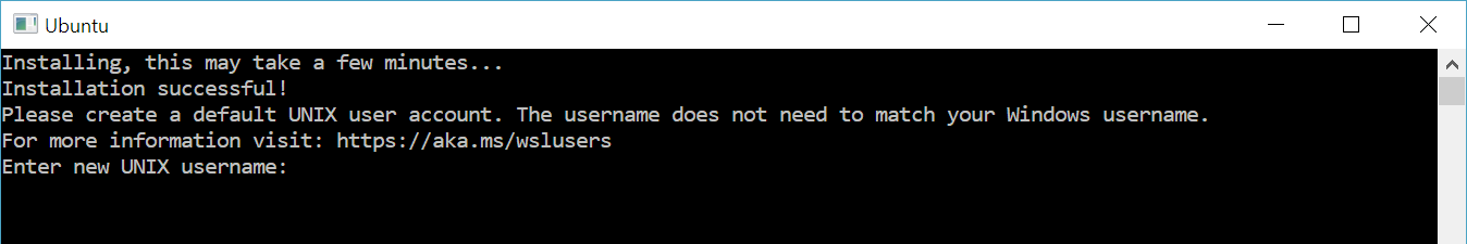 Ubuntu command line enter UNIX username
