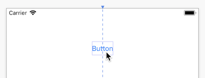 Na superfície de design, as diretrizes realçam as posições de layout comumente usadas
