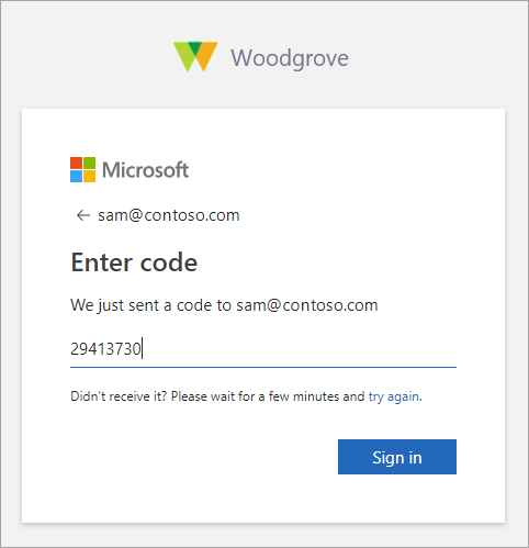 Captura de ecrã a mostrar a página de código Enter.