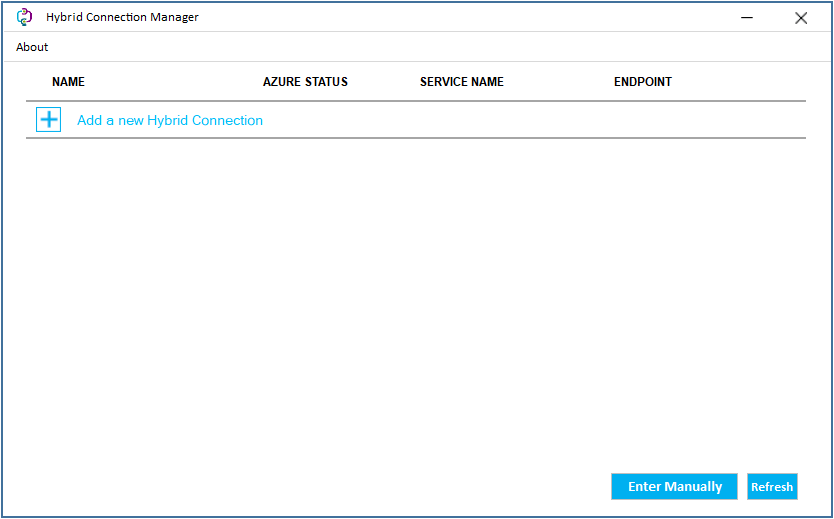 Screenshot of Hybrid Connection Manager