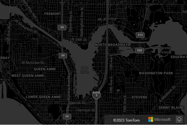 Captura de ecrã a mostrar o estilo escuro de tons de cinzento a ser definido durante o processo de carregamento do mapa.