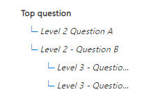 Modelo conceptual de 3 níveis de pergunta de várias voltas